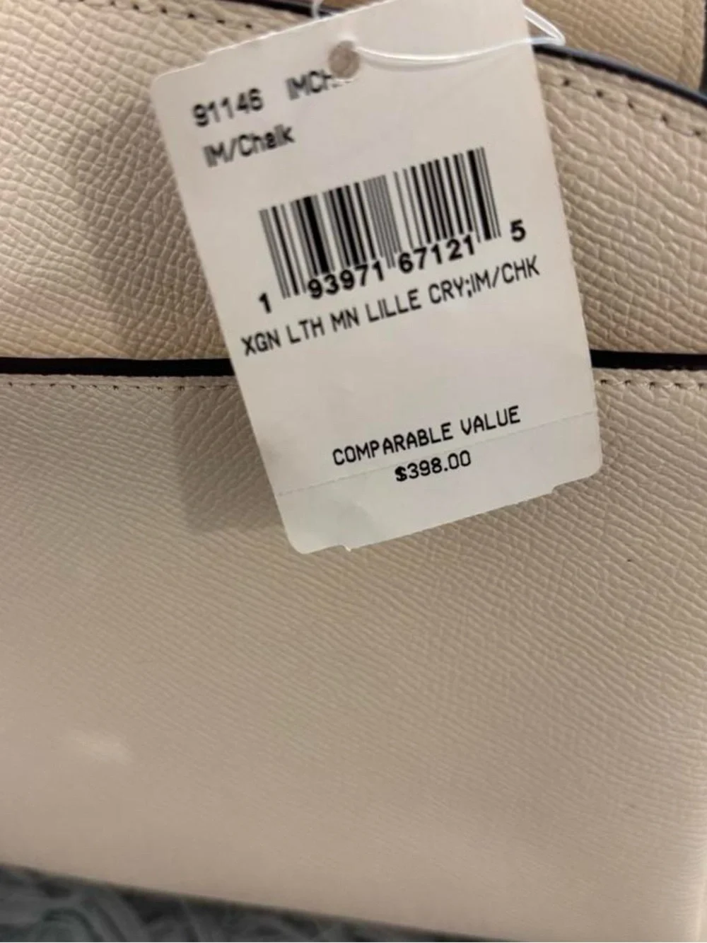 NEW Coach Mini Lillie Carryall Handbag Leather In Chalk Crossbody Strap Classy